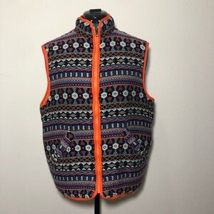 Zara Men Vest Size Medium with Front Pockets and Full Zipper Multicolored